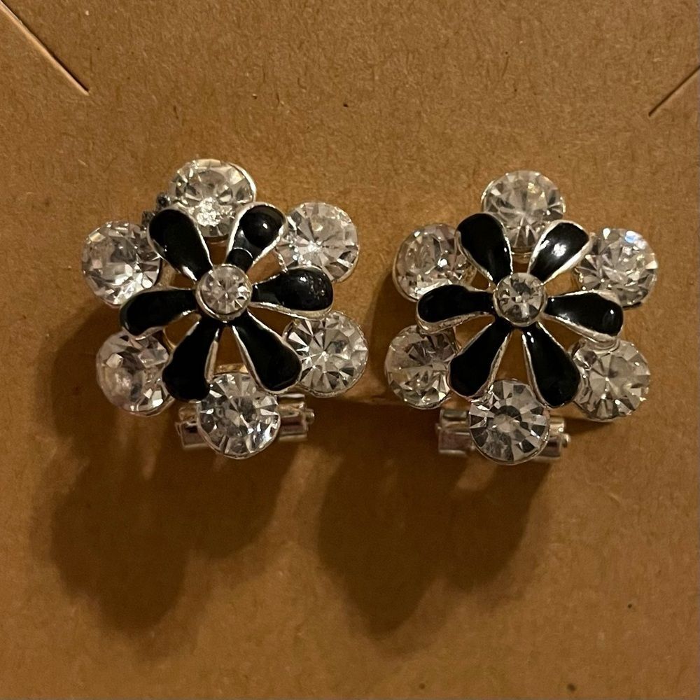 Bejeweled Flower Earrings